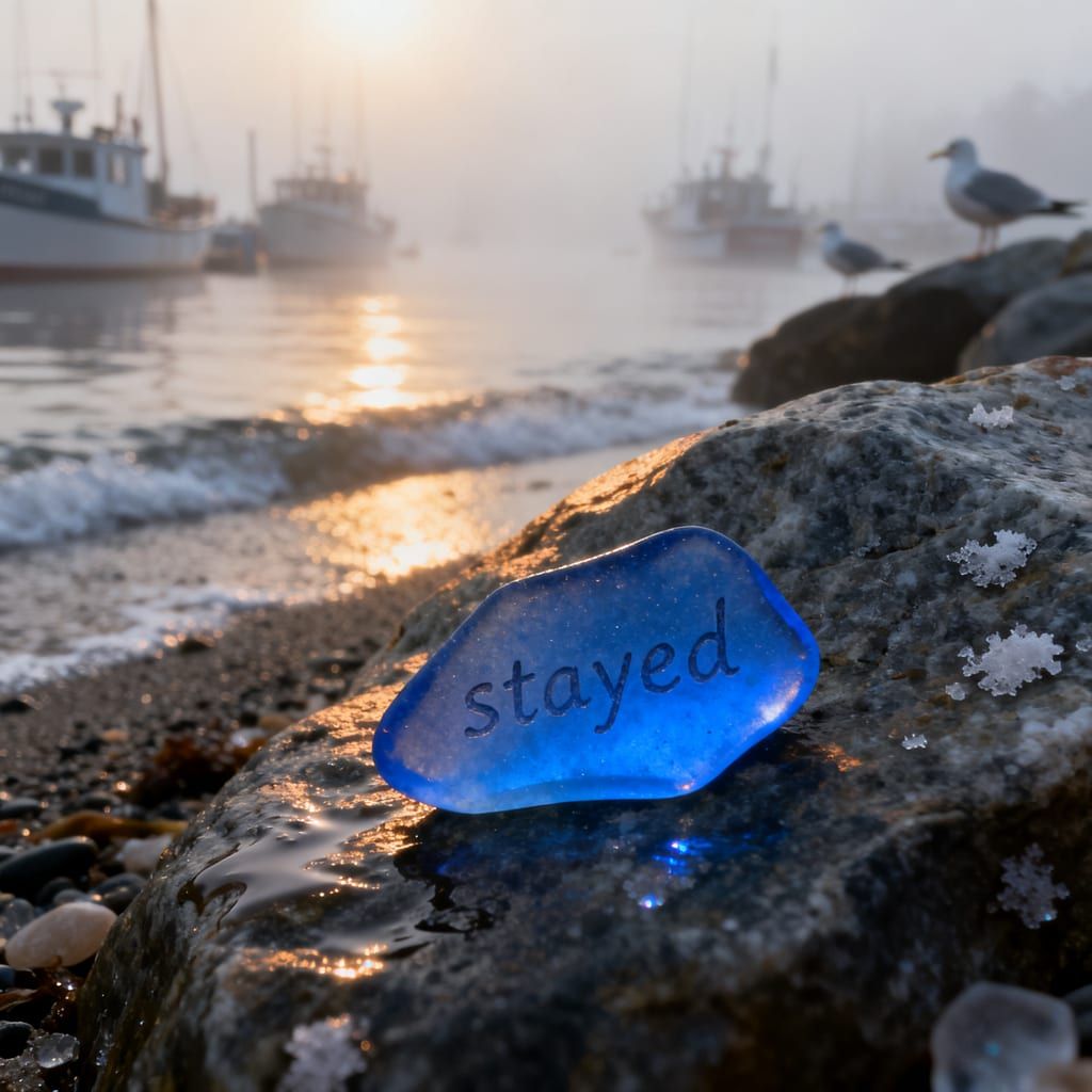 Letters Etched in Sea Glass