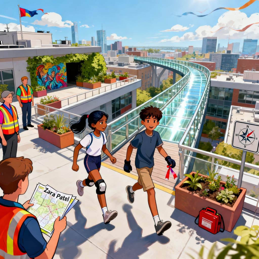Stand-Up Sprint Across Rooftops